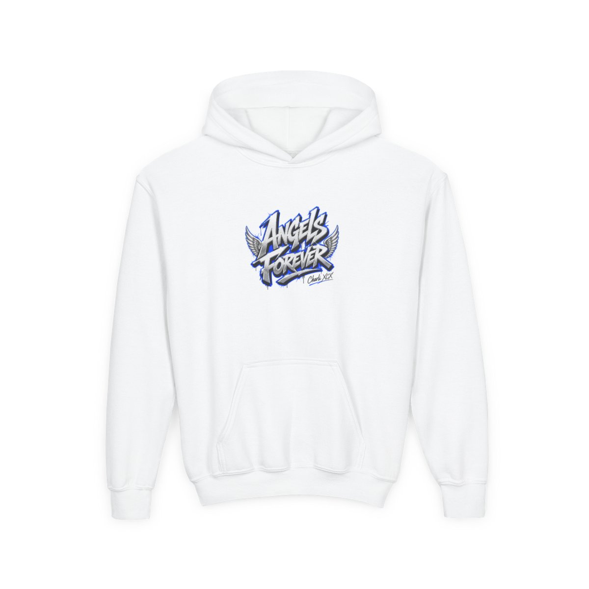 Charli XCX "Angels Forever" Kids Hoodie - alternate angle 2, merchandise