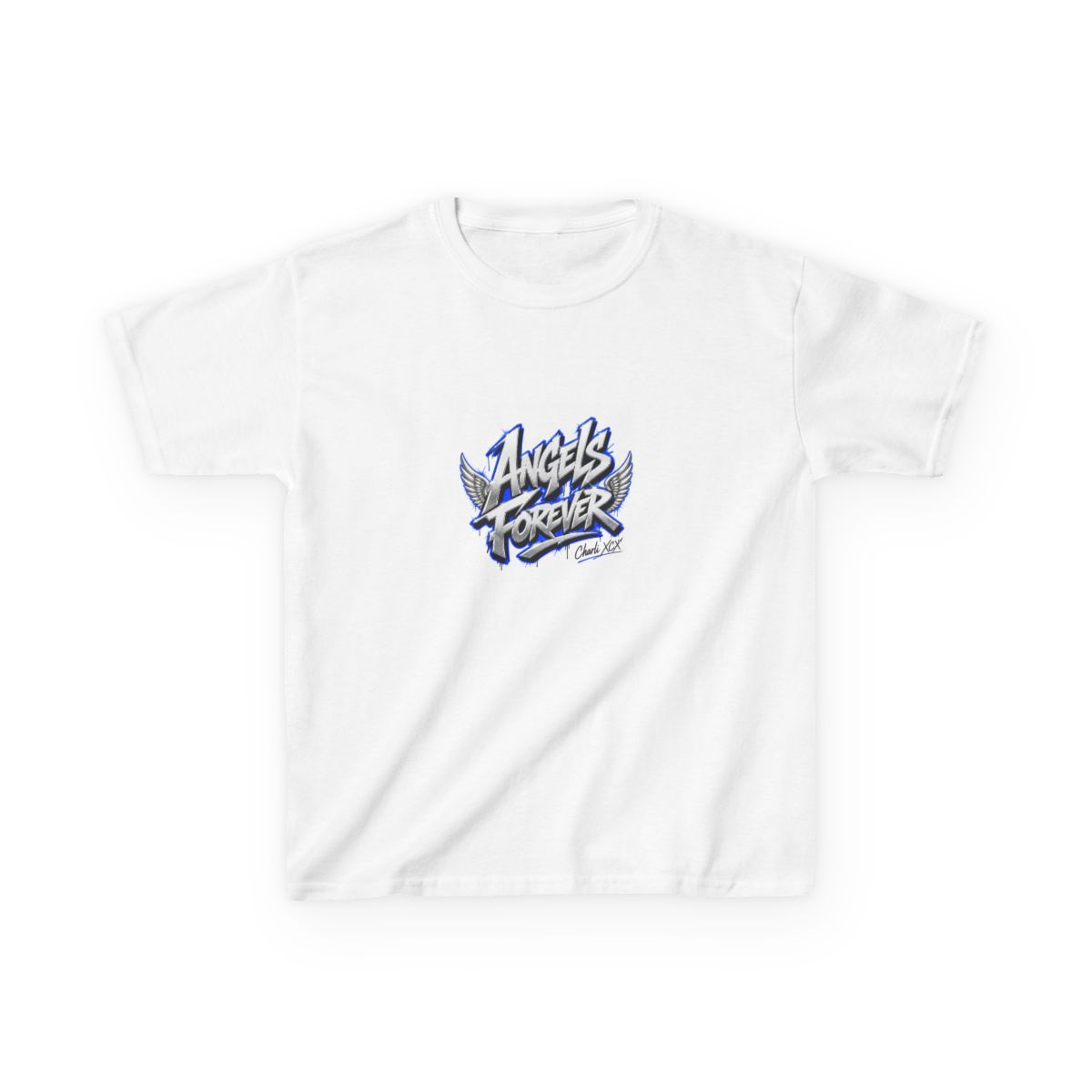 Charli XCX "Angels Forever" Unisex Kids Tee - alternate angle 2, merchandise
